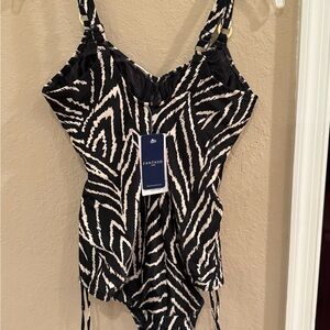 Fantasie Black and Cream Zebra-Print One-Piece Swimsuit